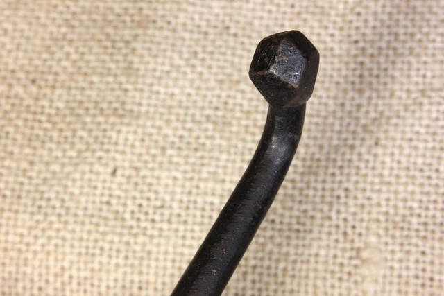Old Single Coat Screw In Hook Diamond Tip School Farmhouse Iron Vintage 1880’s 6
