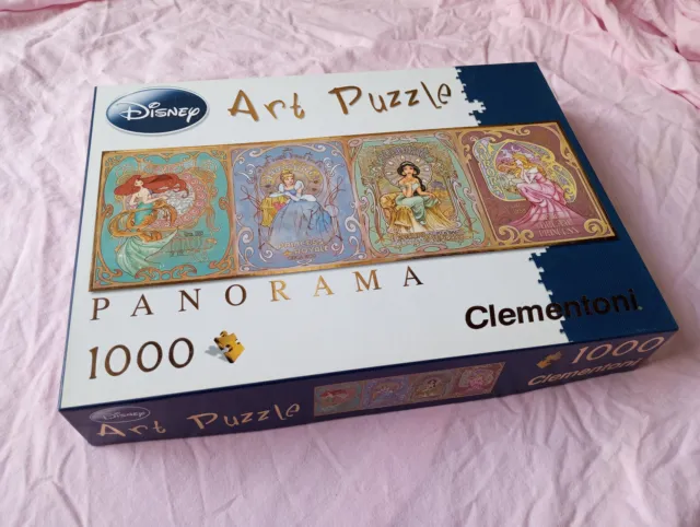Puzzle Art Disney Panorama Princess 1000 Pieces Clementoni 98X33Cm 100 % Complet