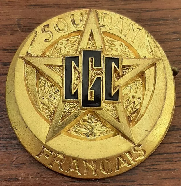 Insigne Gendarmerie SOUDAN FRANÇAIS Corps des Gardes Cercle CGC ORIGINAL BADGE