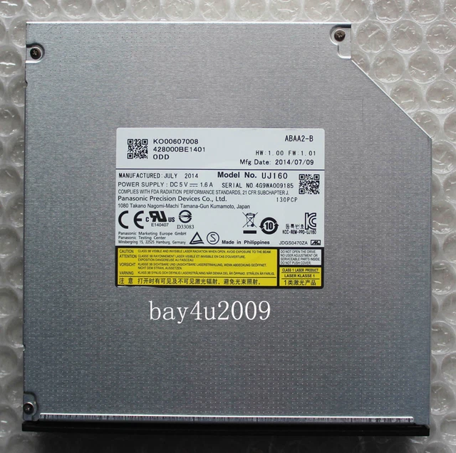 Panasonic UJ160 6X 3D Blu-Ray Combo Player BD-ROM Slim DVD RW Burner SATA Drive