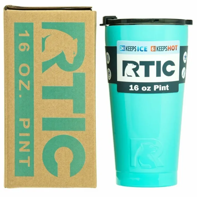 RTIC Hot Cold Double Wall Vacuum Insulated 16oz Pint TEAL
