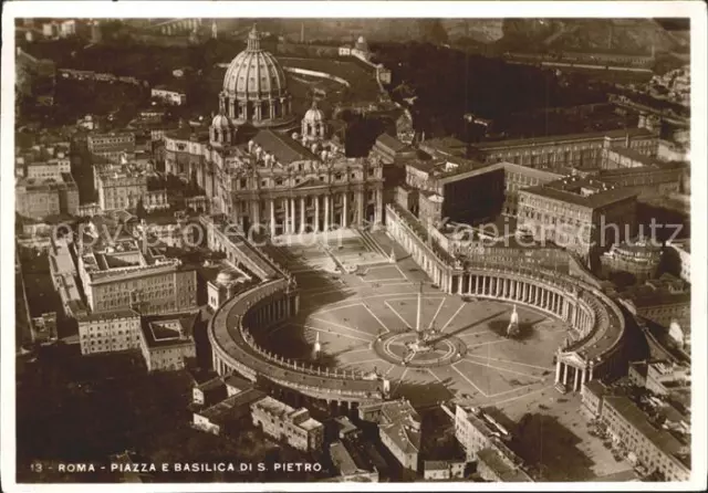 71962002 Roma Rom Piazza e Basilica di S. Pietro Fliegeraufnahme