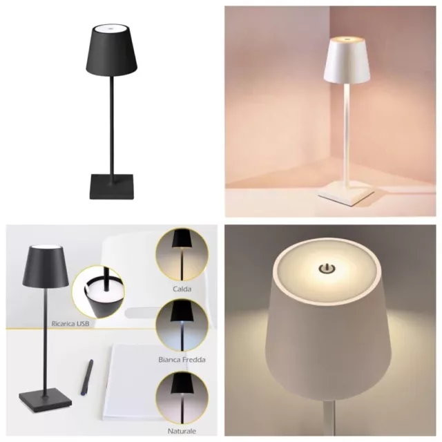 LAMPADA DA TAVOLO TOUCH 3 MODALITA' DI LUCE DIMMERABILE 32 cm
