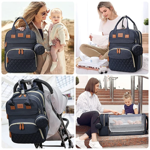 Diaper Bag Backpack Baby Changing Travel with Waterproof Large USB Charge