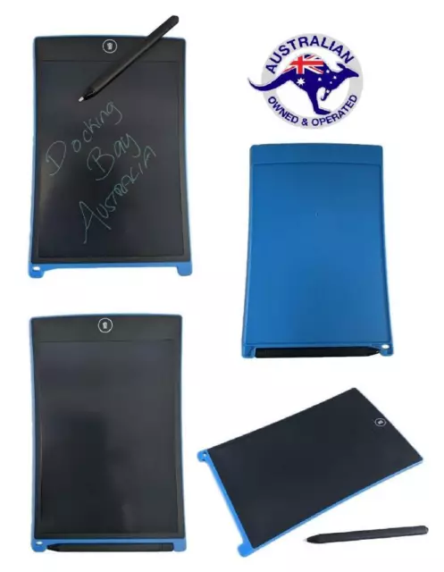 LCD Electronic Writing Tablet Board 8.5"Inch eWriter Doodle Pad Message Blue A11