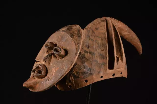 18333 African Old Mambila Helmet Mask/Helmet Mask Cameroon