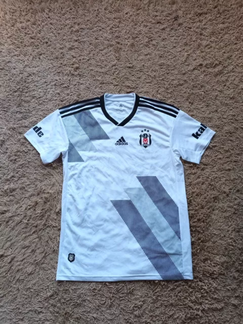 BESIKTAS 2011/12 AWAY (XL,L) BLACK/WHITE ADIDAS TURKEY SHORT SLEEVE SOCCER  SHIRT