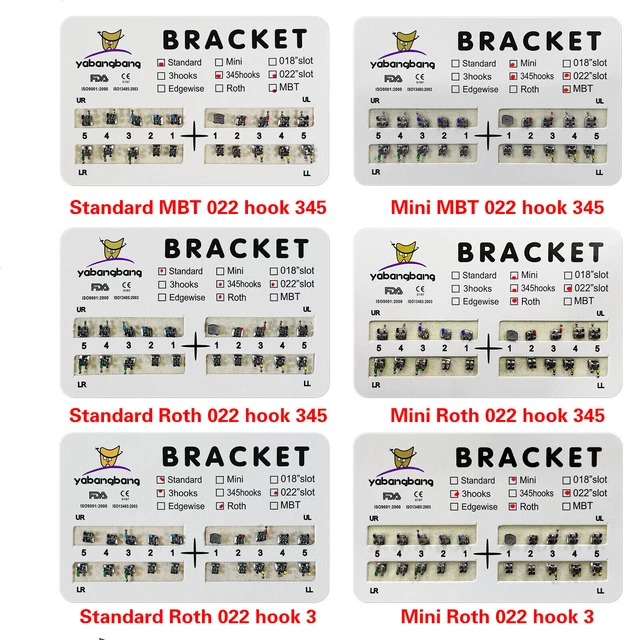 Ricambi Apparecchio Ortodontico 50 Staffe Ortodontiche Metalliche Mini Slot Rosso 0.022 - Per Apparecchi Dentali, Ortodonzia, Bulk Componenti - Foto 7