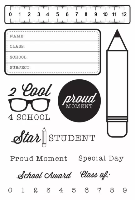 KaiserCraft Clear Stamps 2 Cool 4 School Collection - Nini's Things