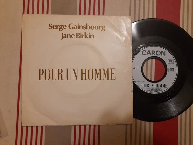 Serge GAINSBOURG / POUR UN HOMME (1972) 7" rare DUO AVEC JANE BIRKIN SPOT CARON