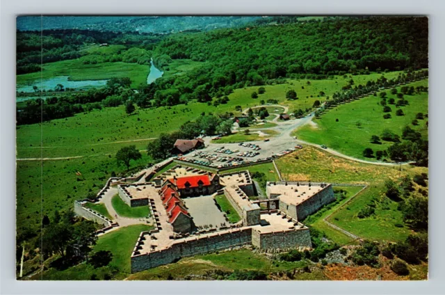 Fort Ticonderoga NY-New York, Aerial View Of Fort & Adirondacks Vintage Postcard