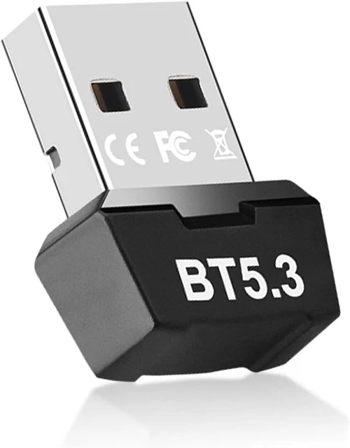 Homirty Adattatore Bluetooth 5.4 USB per PC, Chiavetta USB Bluetooth per Mouse, Plug & Play, Compatibile con Windows 7/10/8.1/11, per Desktop, Laptop, Auricolari, Tastiera, Mouse