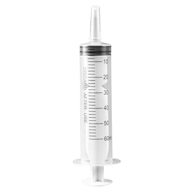 60ml Reusable Syringe Animal Food Feeding Liquid Nutrient Measuring Tools FS2#