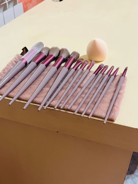 Set 13 Pz Pennelli Trucco Cosmetici Ombretto Cipria Make Up
