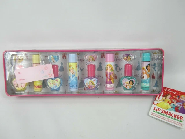 Tin Lip Smacker Disney Princess Lip Balm Nail Polish & Rings  Sealed Ships Free