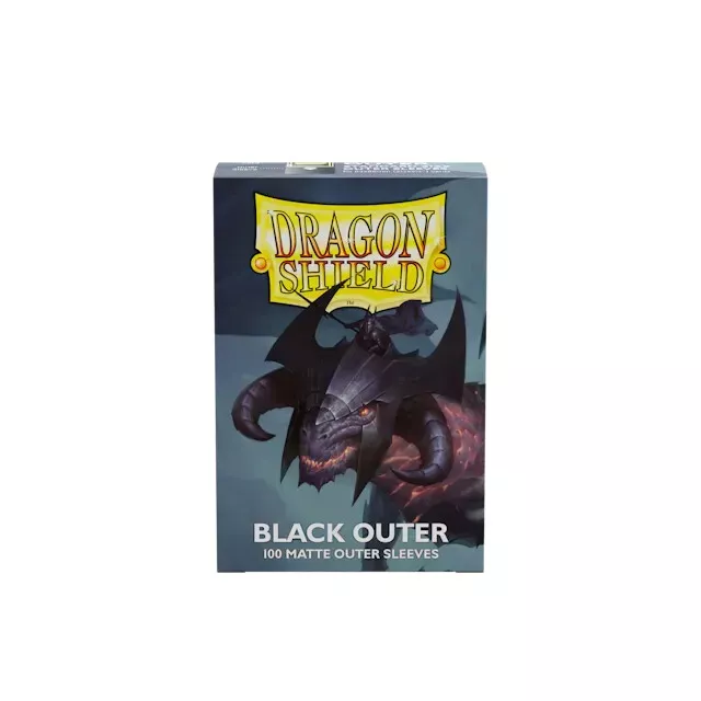 (100-Pack) Dragon Shield OUTER Card Sleeves BLACK OUTER MATTE - Standard Size