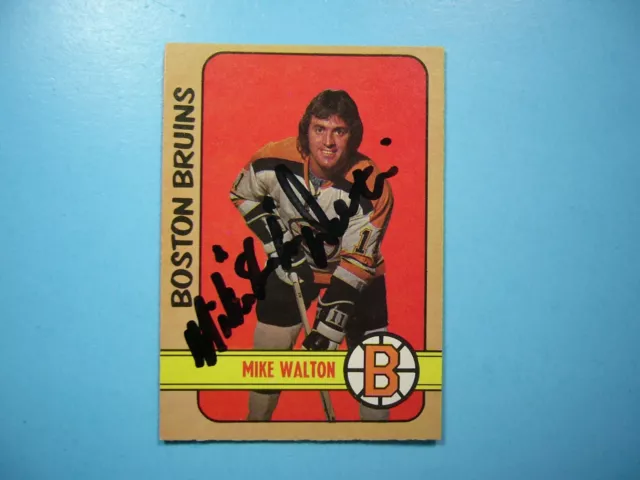 1972/73 O-Pee-Chee Nhl Hockey Card #94 Mike Walton Ex- Sharp Auto Autograph Opc