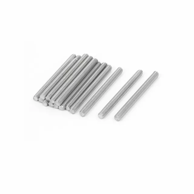 M3 x 35mm 0.5mm Pitch 304 Stainless Steel Fully Threaded Rods Silver Tone 20 Pcs