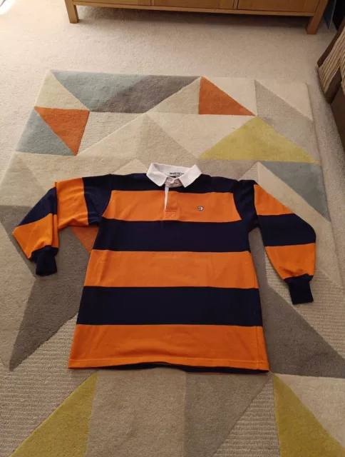Rather not say x Casual connoisseur rugby shirt blue orange excellent condition