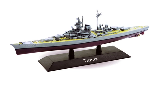 DeAgostini Navire De Guerre 1/1250 Scharnhorst 1939 + Sous-marin Type VII 1938 – Collection WS02, Métal Et Plastique