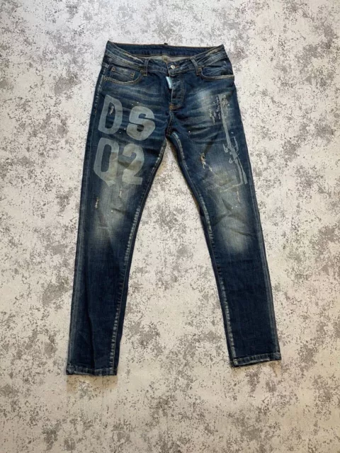 *DSQUARED* MEN'S BLUE Made In Italy Cotton Jeans Size 46 $70.00 - PicClick