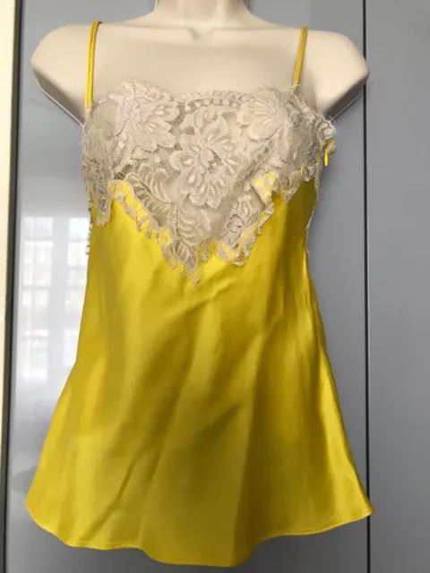 Dolce & Gabbana silk yellow lace top size 38