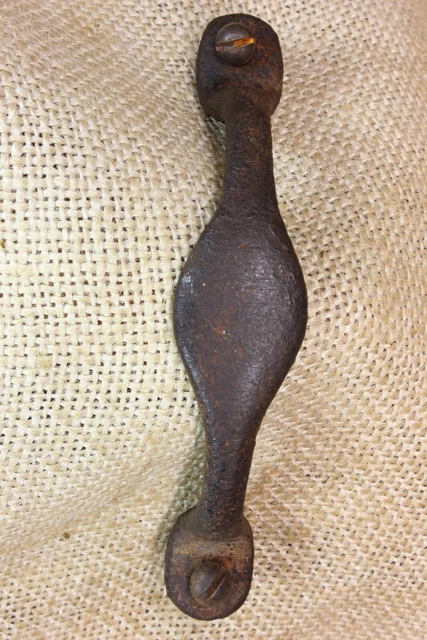 Old Screen Door Handle Drawer Pull Sash Lift Vintage Cast Iron Rustic 4 1/4"