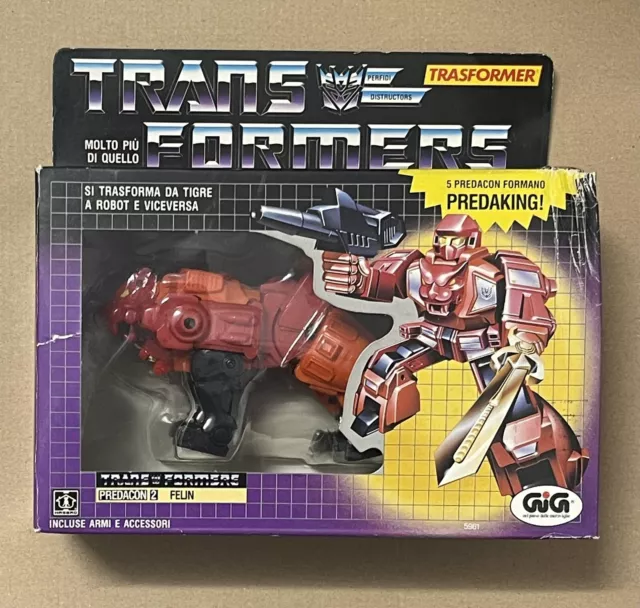 Transformers G1 Predacon 2 Felin Nib # Gig # Predaking # Nuovo # Hasbro # New #