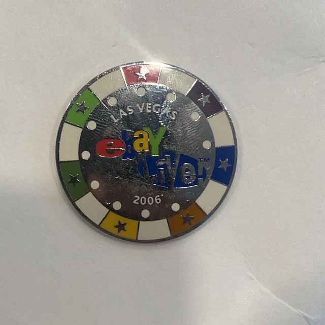 eBay Live! Las Vegas 2006 Souvenir Swag Lapel Hat Pins Mint Casino chip