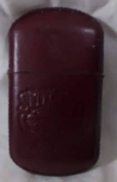 Vintage Winston Select Trading Co. Leather Case Flip Top Fluid Lighter