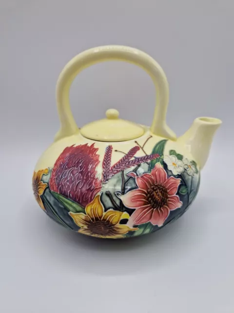 Beautiful Old Tupton Tube Lined Poppy Tea Pot 22 Cms