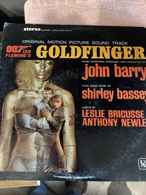 James Bond 007  Goldfinger Sound Track Vinyl LP John Barry Shirley Bassey