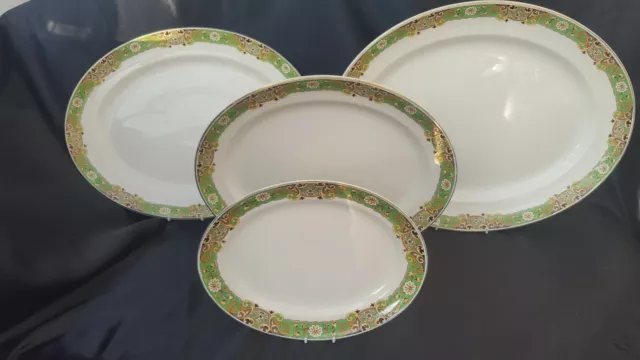 Vintage LOSOL WARE Floral KEELING & CO  PLATTERS - GRADUATED 4 SIZES