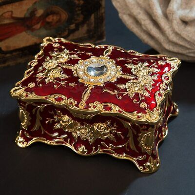 Metal Crafts European Style Retro Jewelry Box Creative High-end Ring Necklace