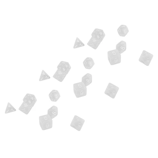 (Transparent) Number Dice Set Portable Multi-Purpose Transparent Numbers