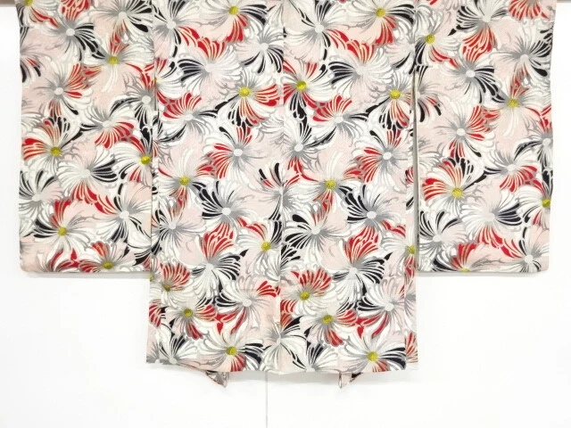 42189# Japanese Kimono / Antique Haori / Flowers
