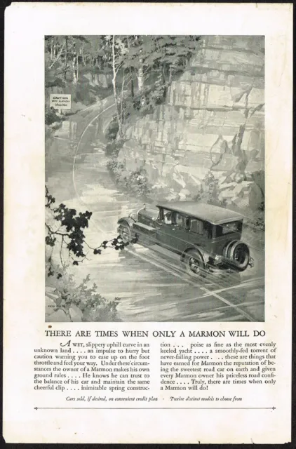 1926 Original Vintage Marmon Sedan Motor Car Automobile Art Print Ad