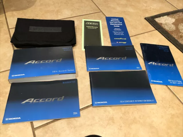 2014 14 Honda Accord Sedan Owner's Manual Set Book