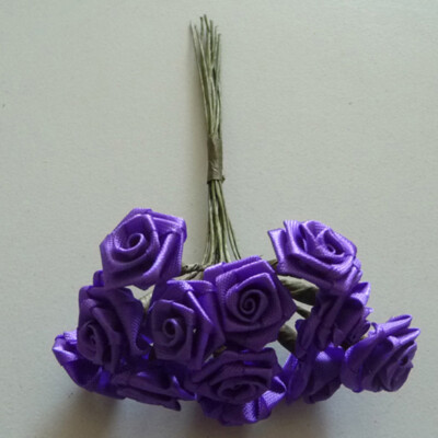 Dior Rose de Dior 12er Bande Ceinture Fleurons Satin Mariage Baptême Lilas 10,5 CM 