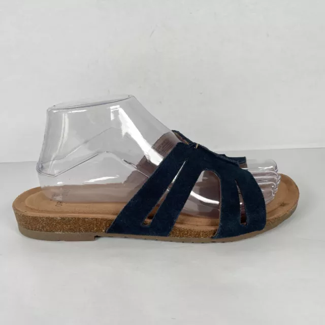 Earth Origins Lyndon Luna Womens Size 8 M Navy Blue Suede Sandals Shoes