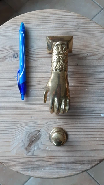 Heurtoir de Porte Ancien Romantique en Forme de Main