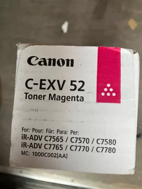 Canon C-Exv 52 Magenta Toner-Genuine Unopened Canon Toner New C-Exv52