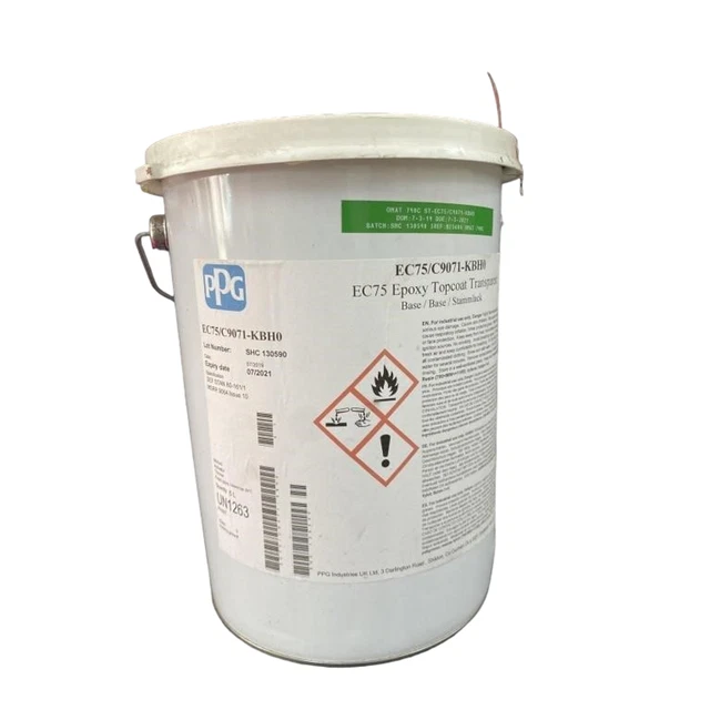 Transparent Epoxy Topcoat Base EC75 by PPG / C9071-KBH0 / 1.32 Gallon / 5 Liter
