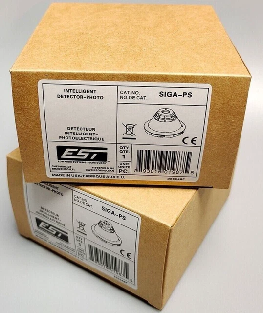 Edwards EST SIGA-PS Intelligent Photo-Electric Smoke Detector – Brand New US Stock