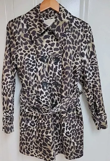 Michael Kors Brand Leopard Cheetah Full Trench Coat / Jacket M/M