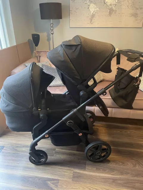 Silver Cross Wave Double Pram Pushchair Eclipse 2021/22 Edition