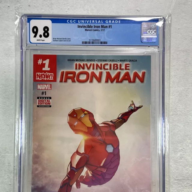 INVINCIBLE IRON MAN #1 (2017) CGC 9.8 NM/MT 1st print Riri Williams Ironheart WP 2