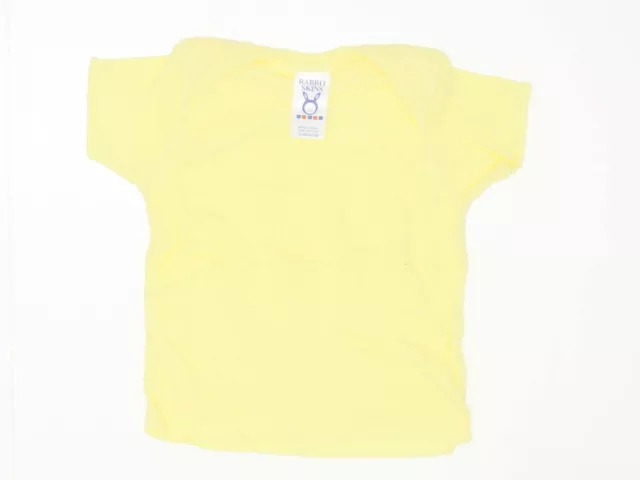 NEW Rabbit Skins Envelope Fold Toddler Tee T-Shirt Yellow 12 Months 01680