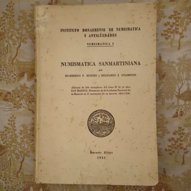 Numismatique Sanmartinienne. Buenos Aires. Burzio Humberto. pièce 1951