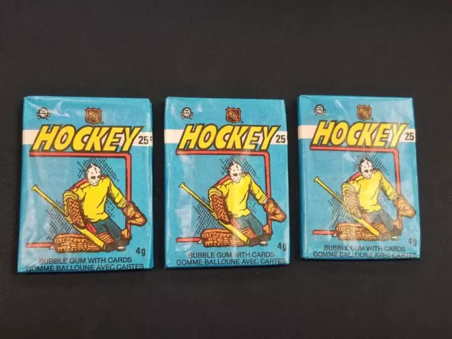 3 Pack Lot 1982-83 O-Pee-Chee Hockey Sealed Wax Packs Nhl Unopened